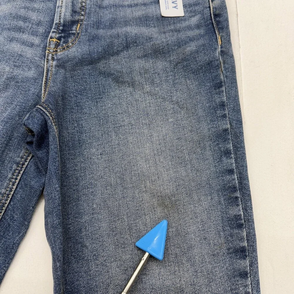Old Navy High-Rise Capri Jeans Womens 4 Blue Medium Wash Stretch Denim Pants
